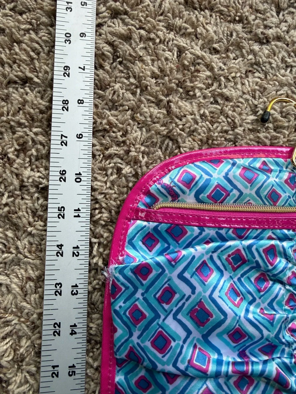 Lilly Pulitzer for Target My Fans Hanging Valet Cosmetic Travel Toiletry Bag